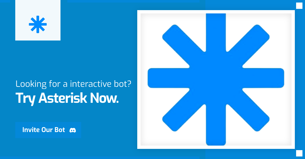 Asterisk bot branding — bright blue star mark